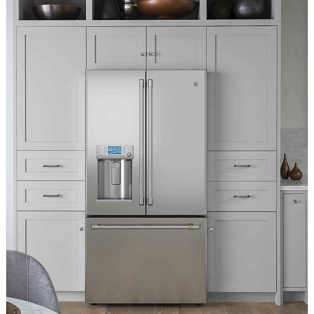 Café - 22.2 Cu. Ft. French Door Counter-Depth Refrigerator with Hot Water Dispenser - Stainless steel - Alt_View_Standard_15