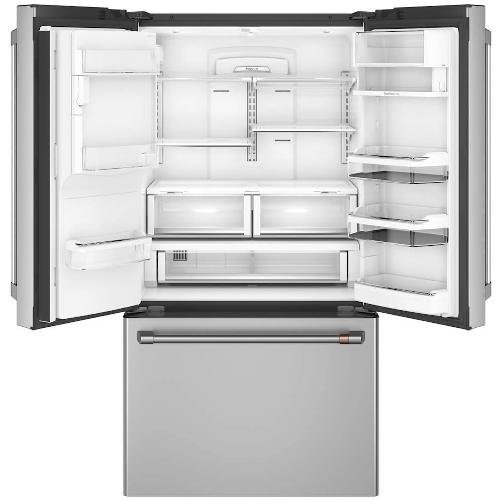 Café - 22.2 Cu. Ft. French Door Counter-Depth Refrigerator with Hot Water Dispenser - Stainless steel - Alt_View_Standard_2