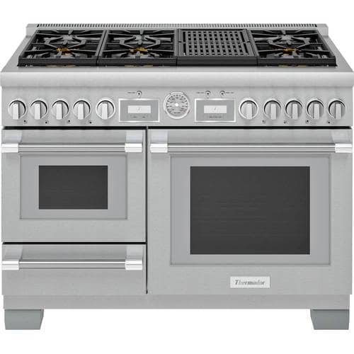 Thermador - Self-Cleaning Freestanding Double Oven Dual Fuel Convection Range - Front_Standard