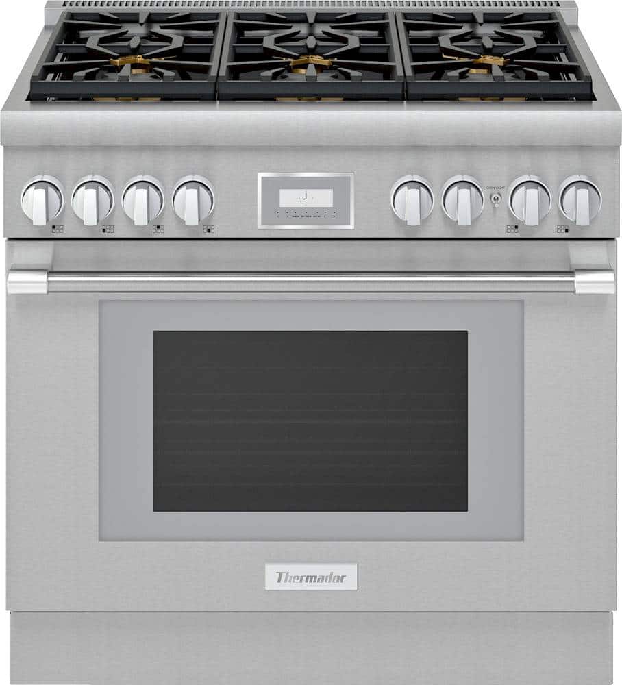 Thermador - 5.0 Cu. Ft. Freestanding Gas Convection Range - Front_Zoom