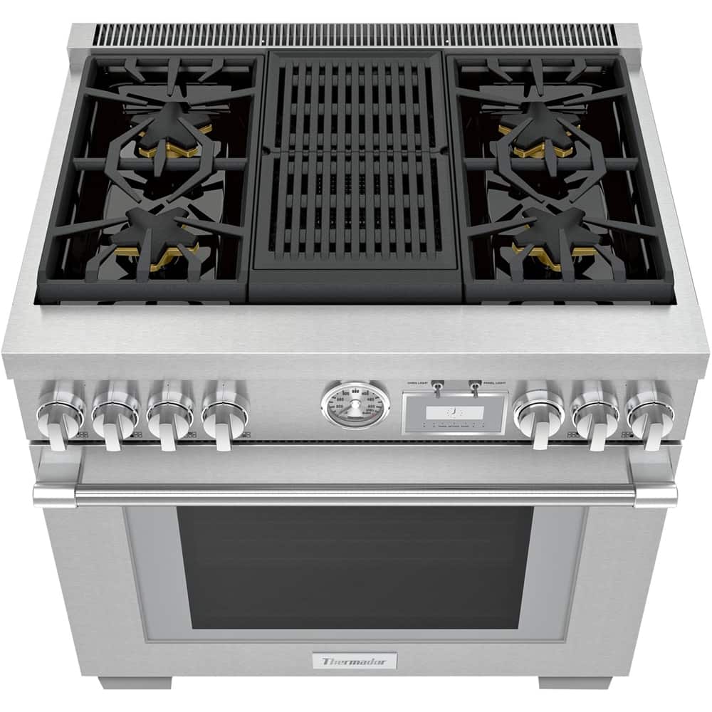 Thermador - 5.7 Cu. Ft. Self-Cleaning Freestanding Dual Fuel Convection Range - Alt_View_Standard_11