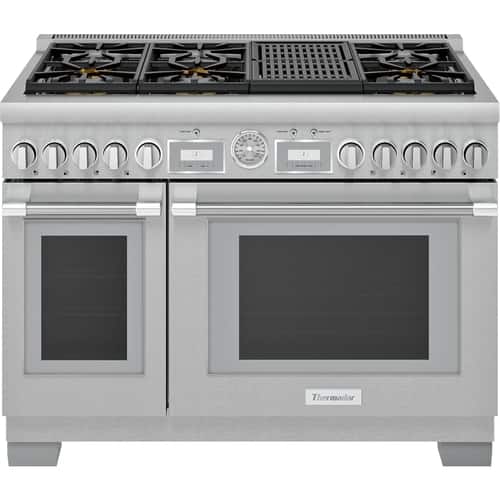 Thermador - Self-Cleaning Freestanding Double Oven Gas Convection Range - Front_Standard