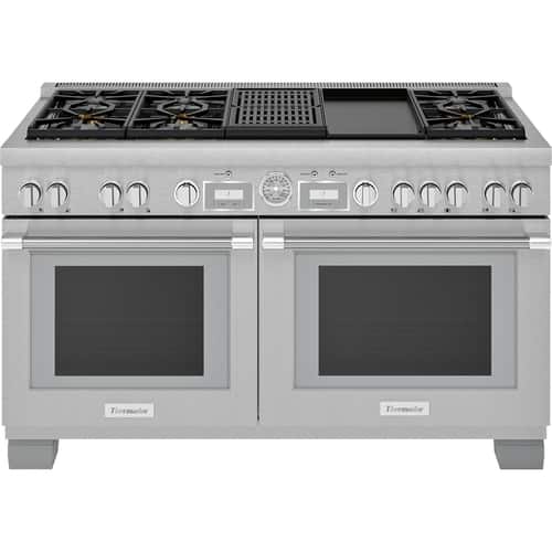 Thermador - 10.6 Cu. Ft. Self-Cleaning Freestanding Double Oven Dual Fuel Convection Range - Front_Standard