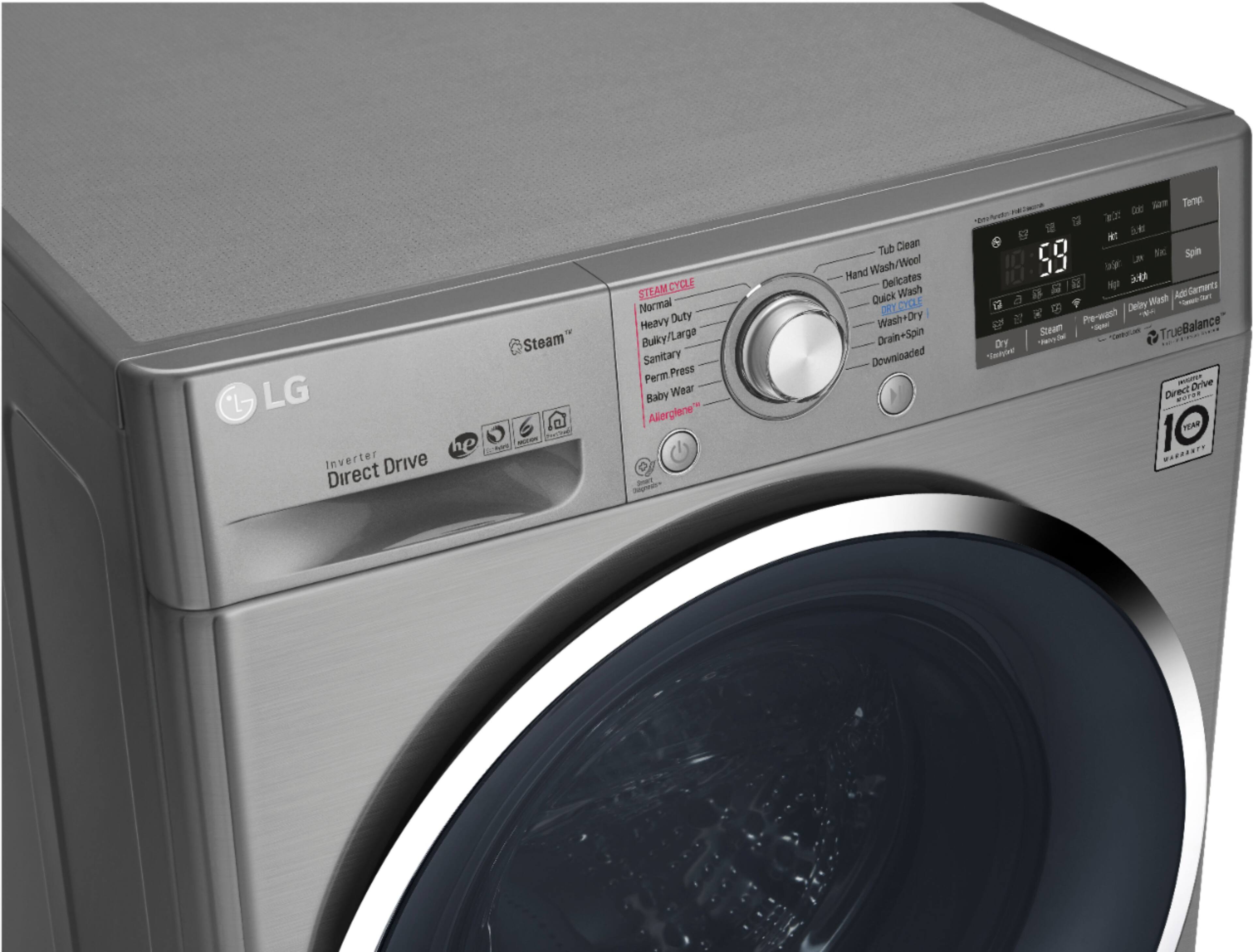 LG - 2.3 Cu. Ft. 14-Cycle Washer and 14-Cycle Electric Dryer Combo - Graphite Steel - Alt_View_Standard_11