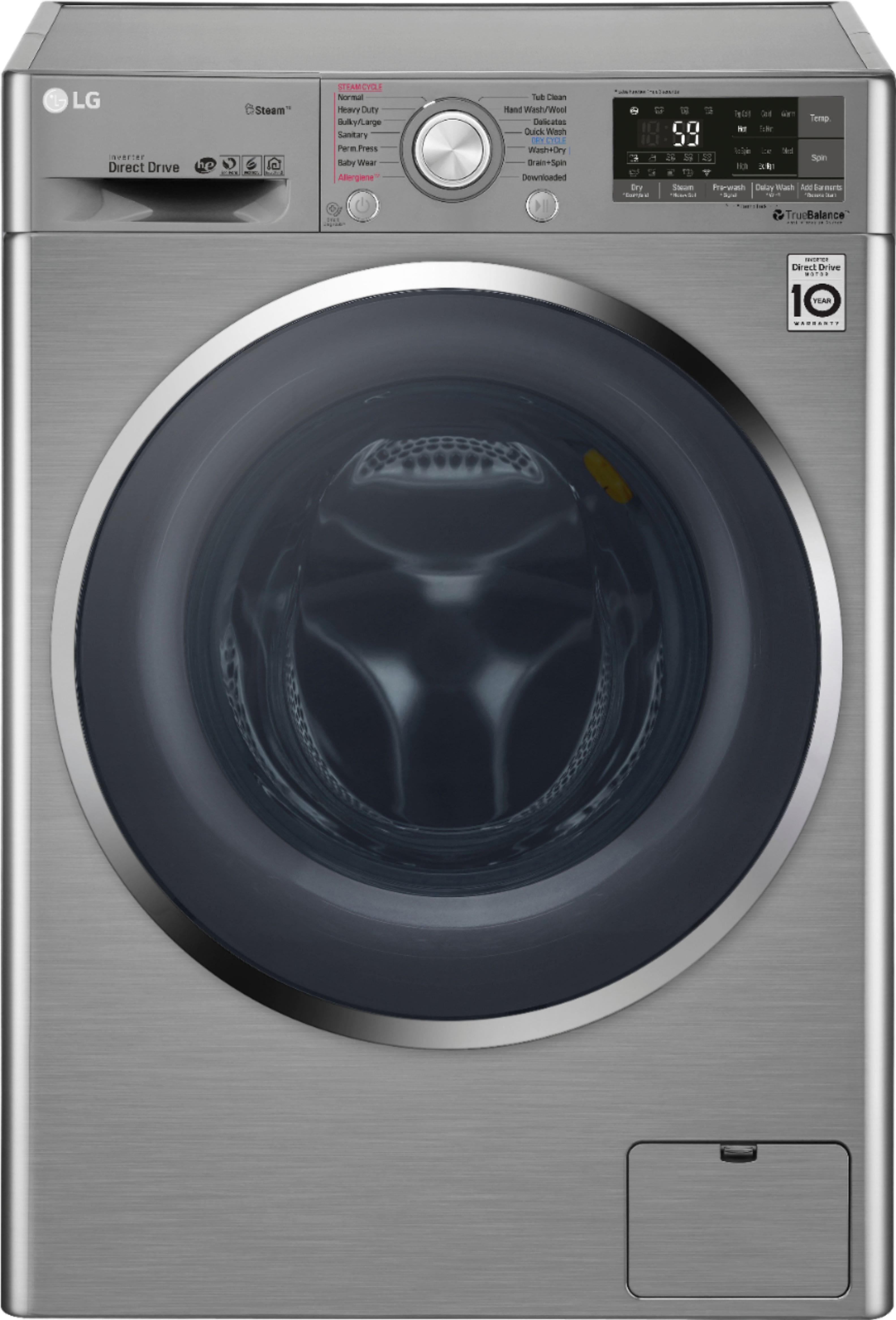 LG - 2.3 Cu. Ft. 14-Cycle Washer and 14-Cycle Electric Dryer Combo - Graphite Steel - Alt_View_Standard_15