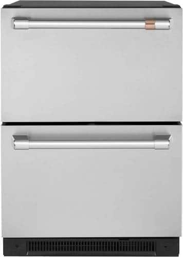 Café - 5.7 Cu. Ft. Built-In Dual-Drawer Refrigerator - Stainless steel - Front_Standard