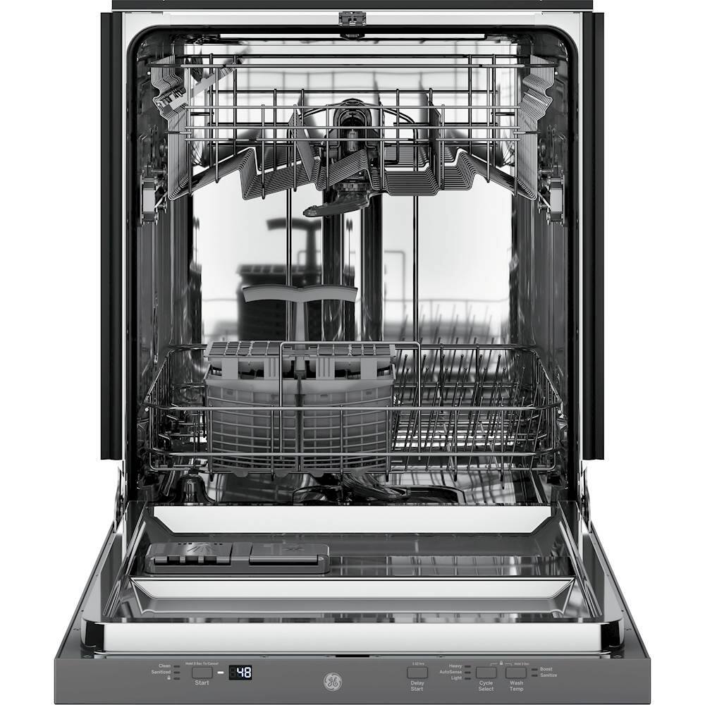 GE - 24" Top Control Built-In Dishwasher with Stainless Steel Tub - Stainless steel - Alt_View_Standard_12