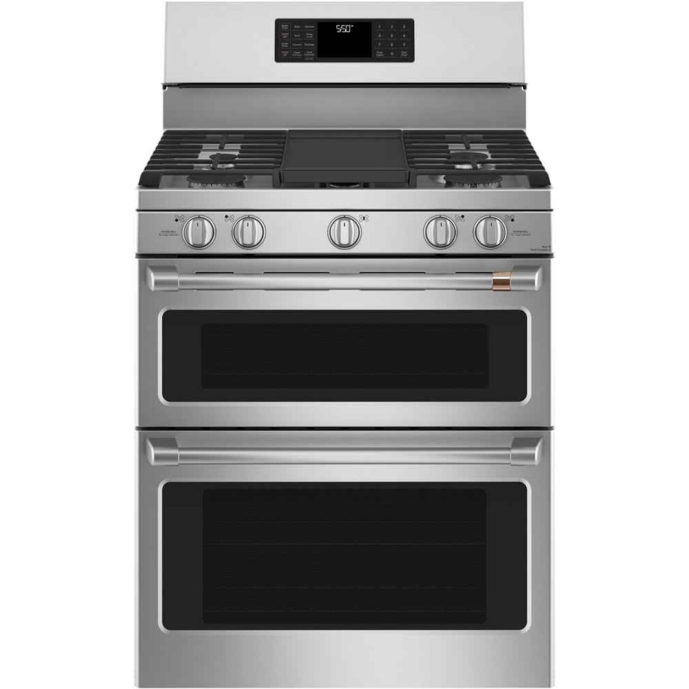 Café 7.0 Cu. Ft. SelfCleaning Freestanding Double Oven Gas Convection Range Stainless steel
