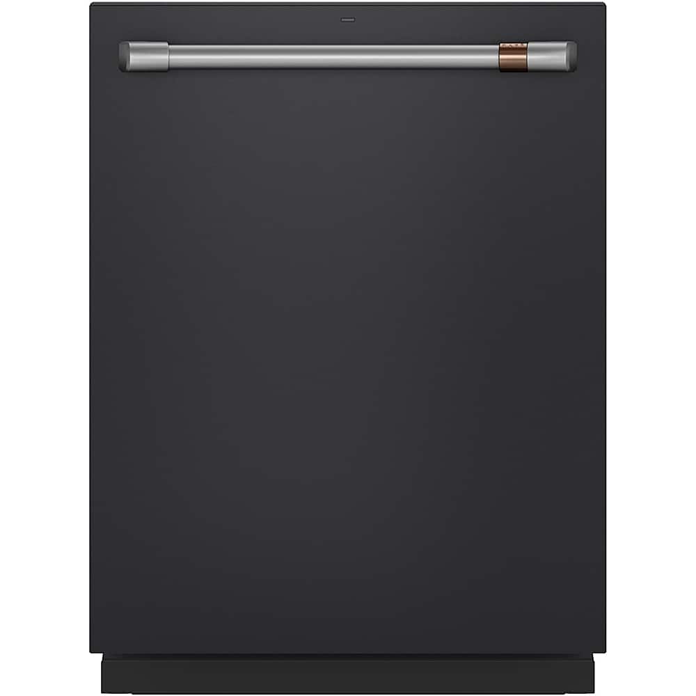 Café - 24" Top Control Tall Tub Built-In Dishwasher with Stainless Steel Tub - Matte Black - Front_Zoom