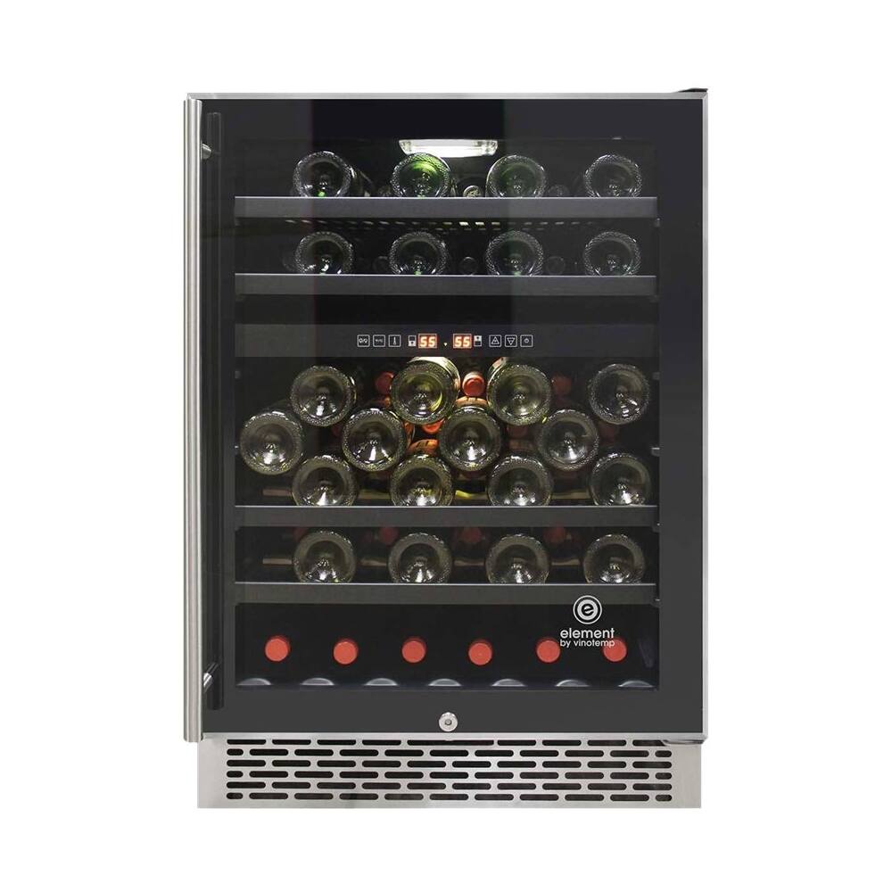 Element by Vinotemp Butler Series 46Bottle Dual Zone Wine Cooler at
