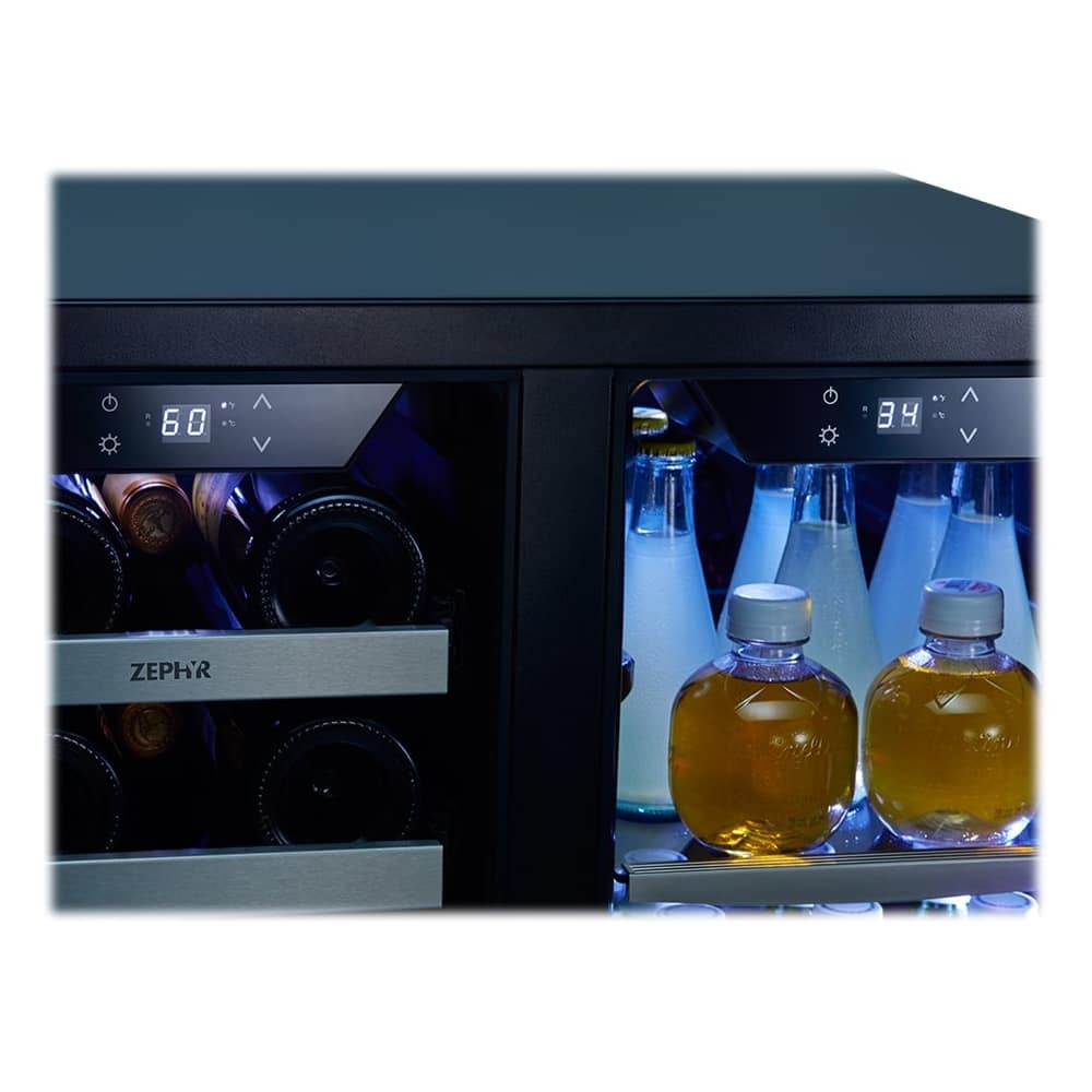 Zephyr Preserv 21Bottle Dual Zone Wine Refrigerator Stainless