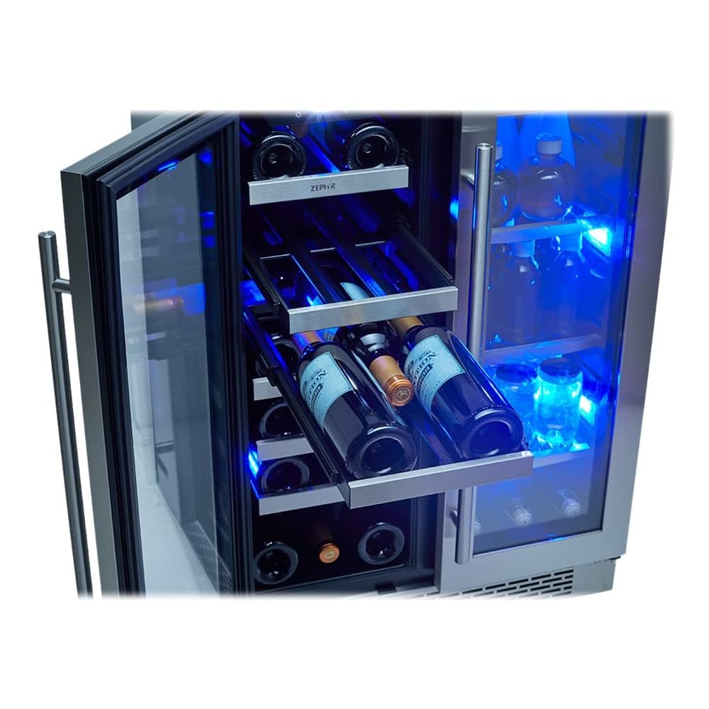 Zephyr Preserv 21Bottle Dual Zone Wine Refrigerator Stainless