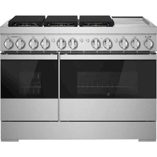 Jenn-Air - NOIR 6.3 Cu. Ft. Self-Cleaning Freestanding Dual Fuel Convection Range - Front_Standard