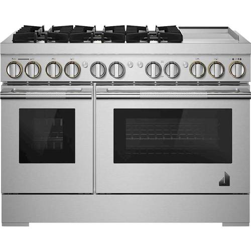 Jenn-Air - RISE 6.3 Cu. Ft. Self-Cleaning Freestanding Dual Fuel Convection Range - Stainless steel - Front_Standard