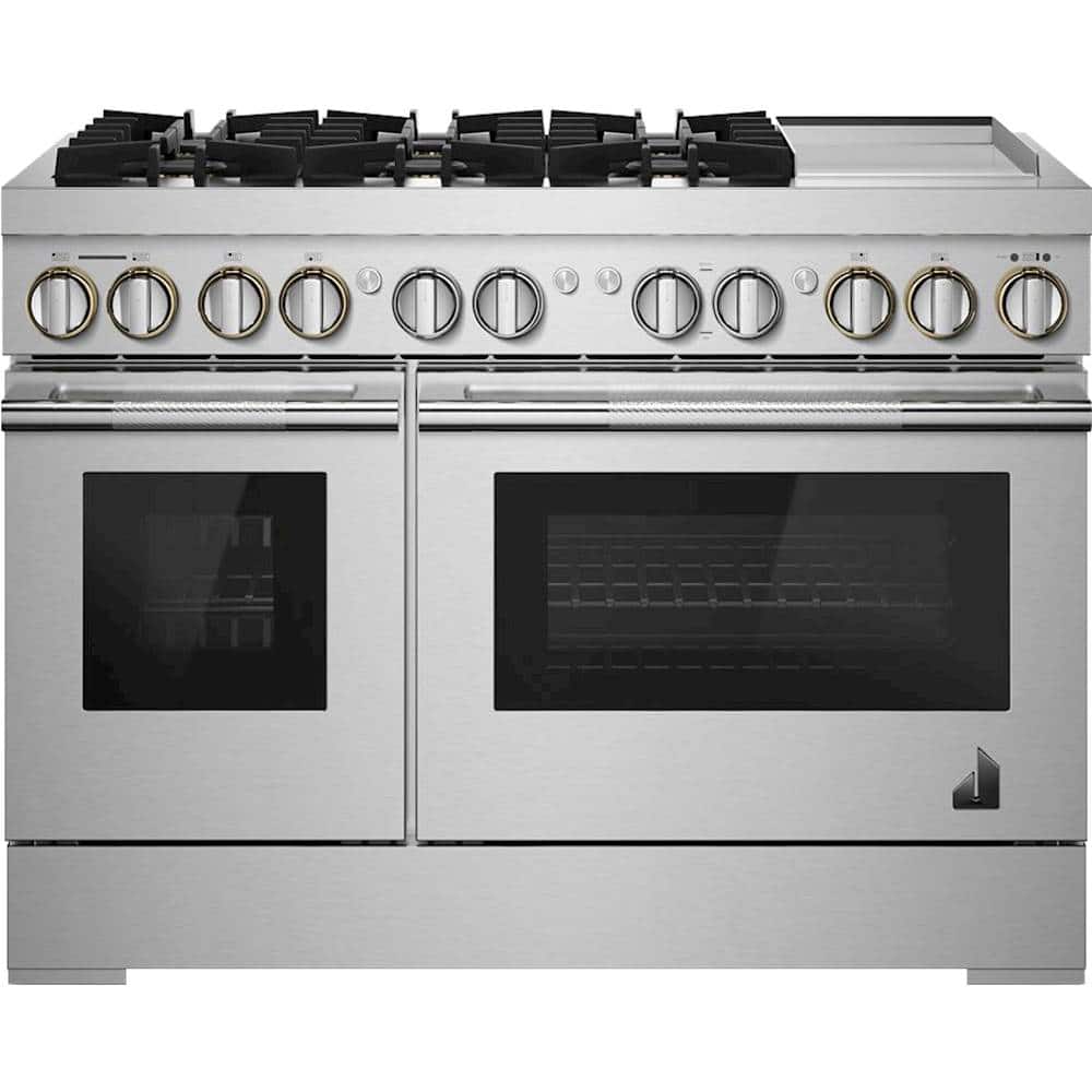 Jenn-Air - RISE 6.3 Cu. Ft. Self-Cleaning Freestanding Dual Fuel Convection Range - Stainless steel - Front_Zoom