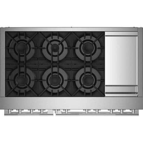 Jenn-Air - RISE 6.3 Cu. Ft. Self-Cleaning Freestanding Dual Fuel Convection Range - Stainless steel - Alt_View_Standard_11