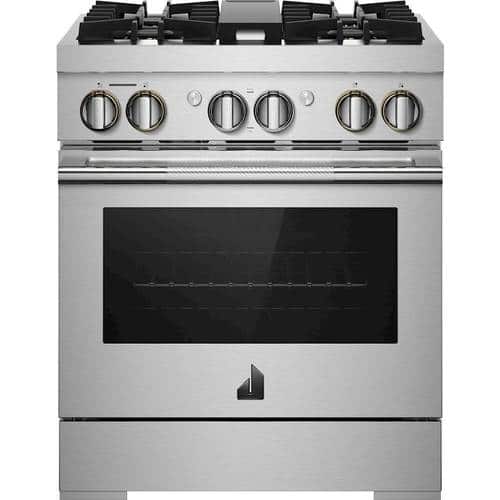 Jenn-Air - RISE 4.1 Cu. Ft. Self-Cleaning Freestanding Dual Fuel Convection Range - Front_Standard