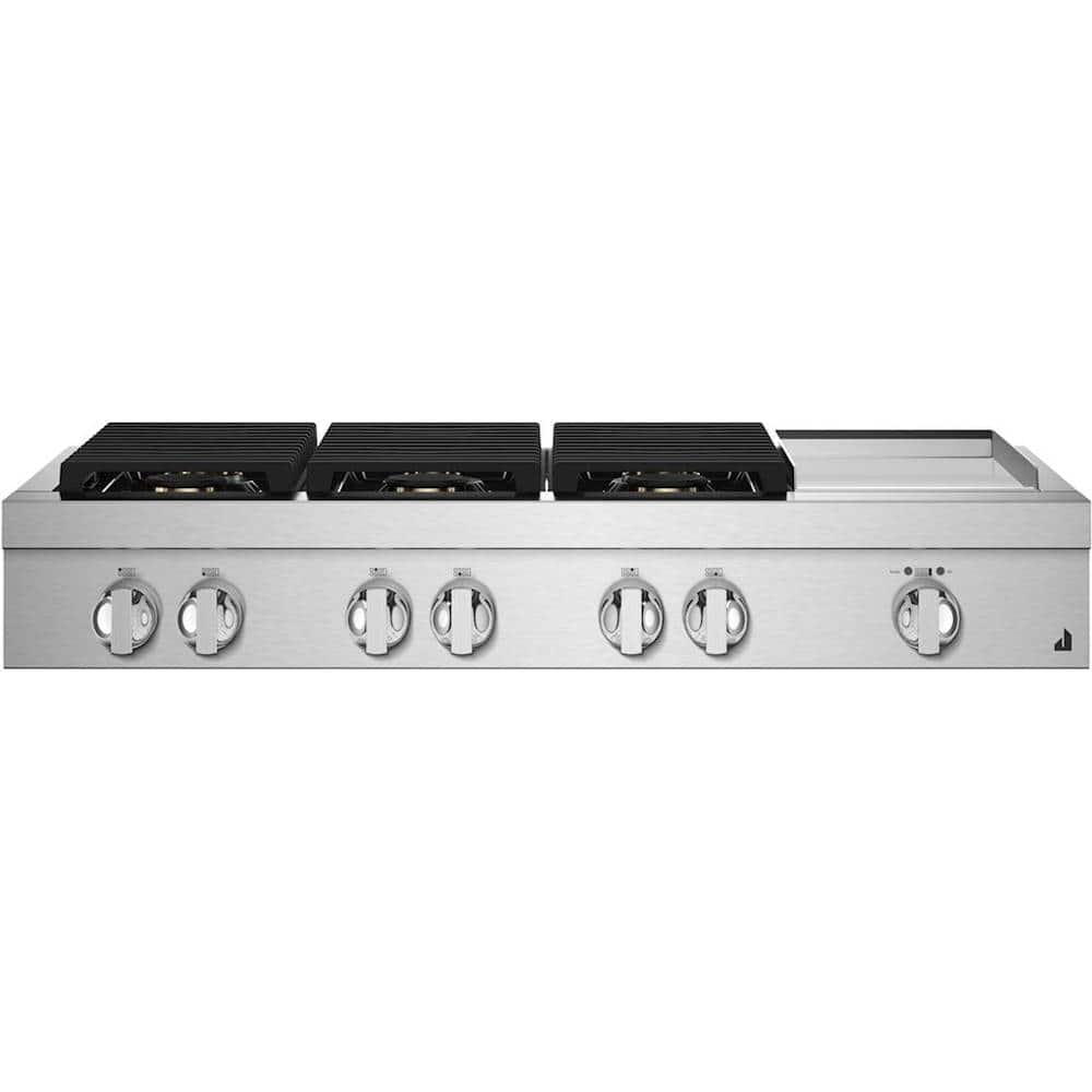 JennAir NOIR 48" BuiltIn Gas Cooktop FLoating Glass Black at