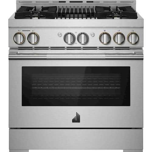 Jenn-Air - RISE 5.1 Cu. Ft. Freestanding Gas Convection Range - Stainless steel - Front_Standard