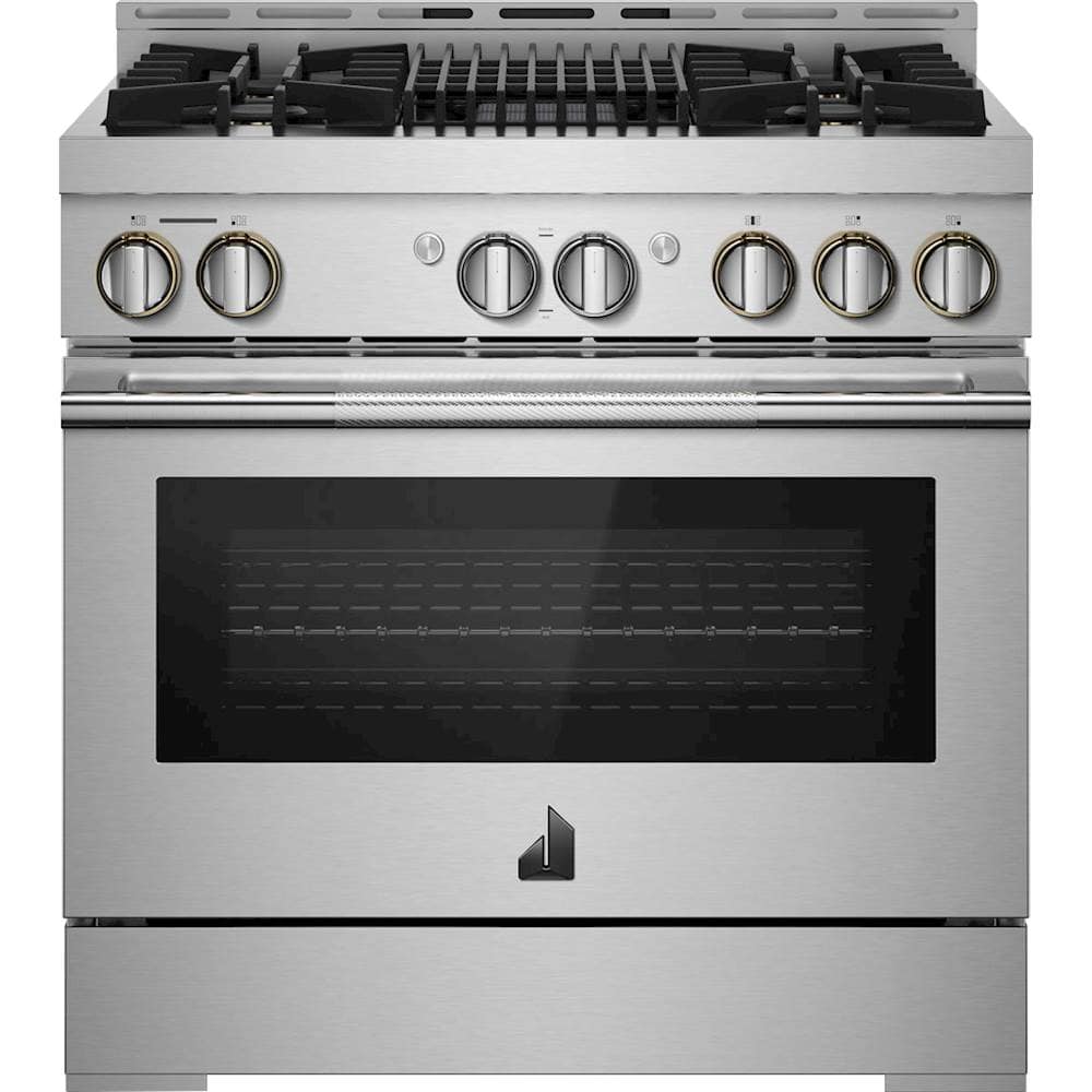 Jenn-Air - RISE 5.1 Cu. Ft. Freestanding Gas Convection Range - Stainless steel - Front_Zoom