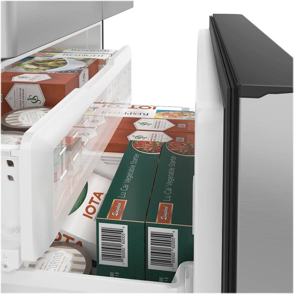 Café - 22.2 Cu. Ft. French Door Counter-Depth Refrigerator with Keurig Brewing System - Stainless steel - Alt_View_Standard_12