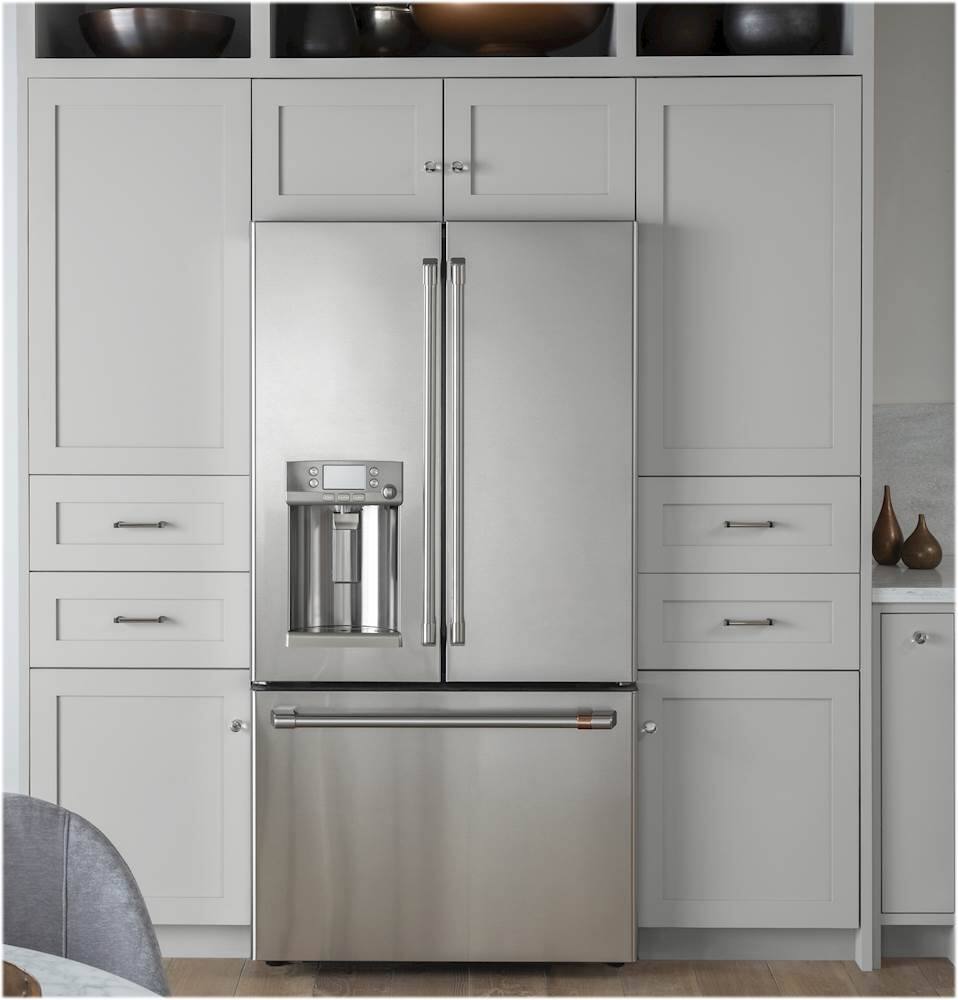 Café - 22.2 Cu. Ft. French Door Counter-Depth Refrigerator with Keurig Brewing System - Stainless steel - Alt_View_Standard_13