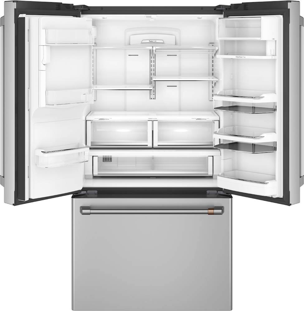 Café - 22.2 Cu. Ft. French Door Counter-Depth Refrigerator with Keurig Brewing System - Stainless steel - Alt_View_Standard_2