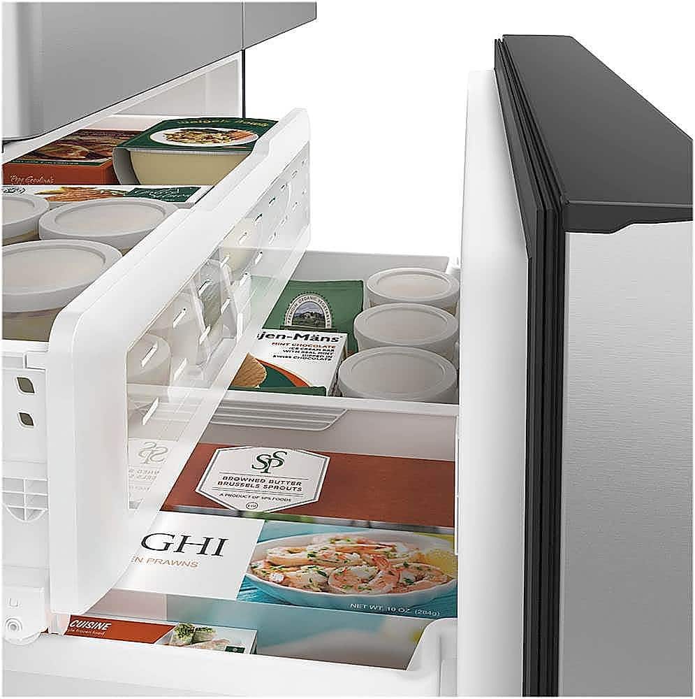 GE - Café 27.8 Cu. Ft. French Door Refrigerator with Keurig Brewing System - Stainless steel - Alt_View_Standard_12