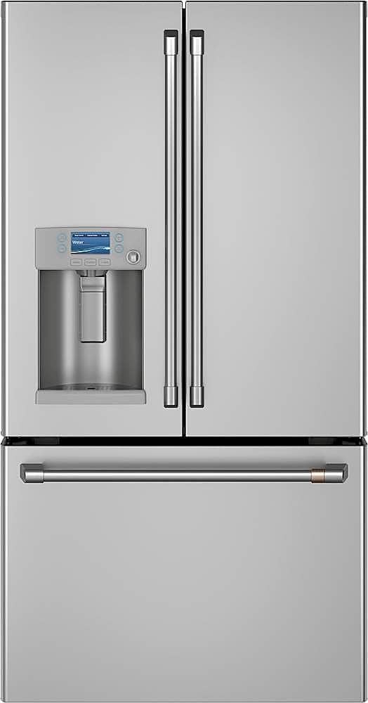 GE - Café 27.8 Cu. Ft. French Door Refrigerator with Hot Water Dispenser - Stainless steel - Front_Zoom