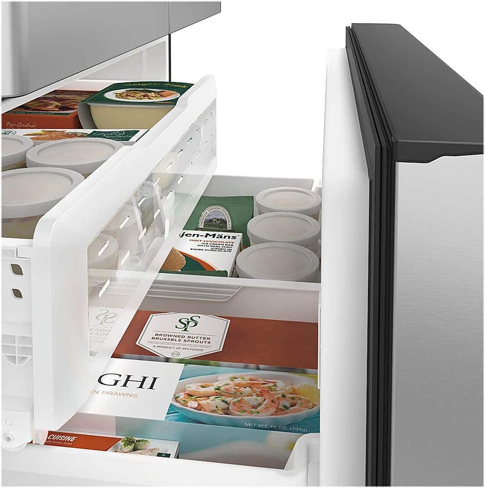 GE - Café 27.8 Cu. Ft. French Door Refrigerator with Hot Water Dispenser - Stainless steel - Alt_View_Standard_12