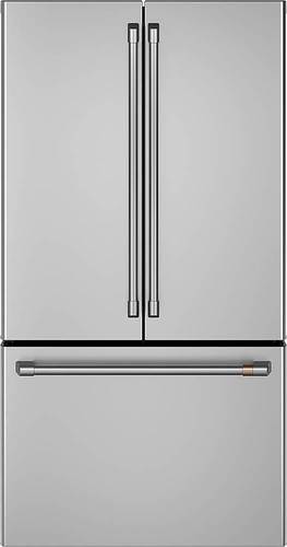GE - Café 23.1 Cu. Ft. French Door Counter-Depth Refrigerator - Stainless steel - Front_Standard