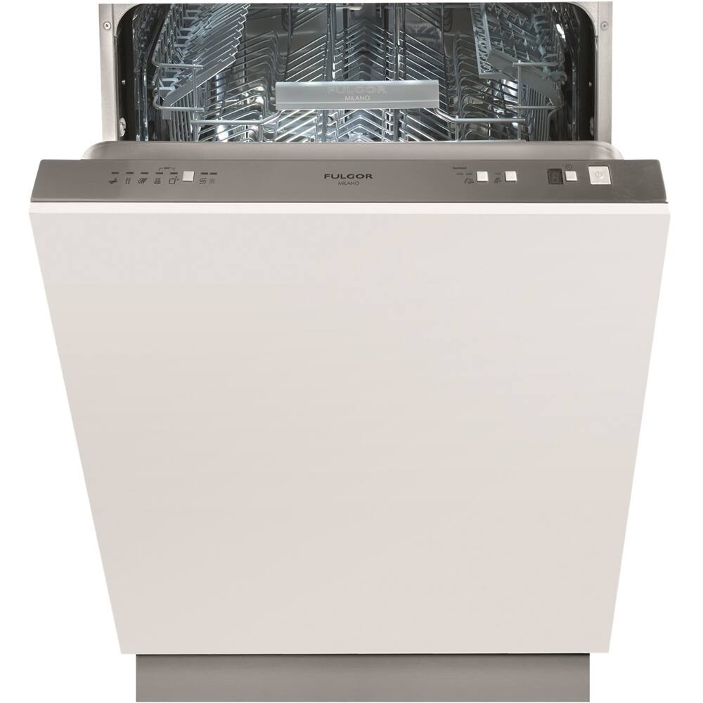 Fulgor Milano - 24" Top Control Tall Tub Built-In Dishwasher with Stainless Steel Tub - Black - Front_Zoom