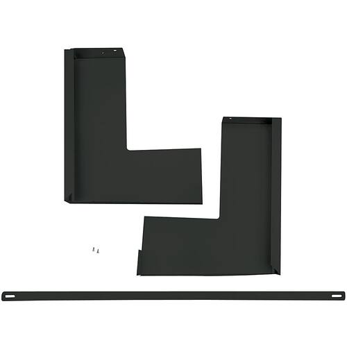GE - 30.8" Trim Kit for GE JVM6175BLTS Microwave - Black stainless steel - Front_Standard