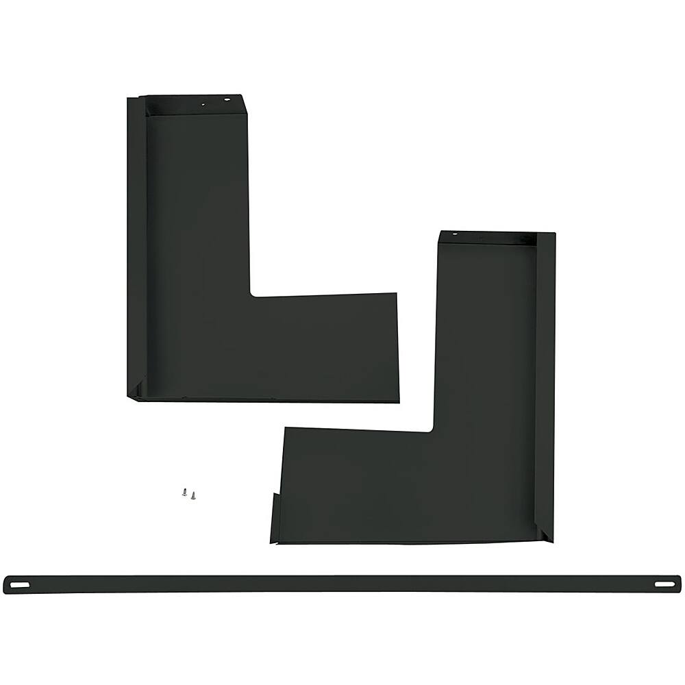 GE - 30.8" Trim Kit for GE JVM6175BLTS Microwave - Black stainless steel - Front_Zoom
