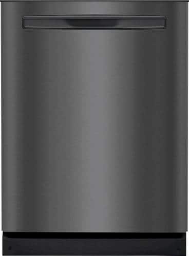 Frigidaire - Gallery 24" Top Control Tall Tub Built-In Dishwasher - Black stainless steel - Front_Standard