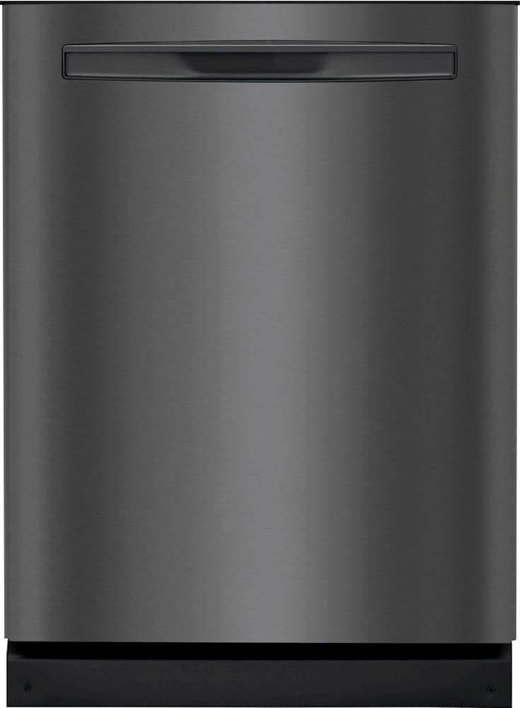 Frigidaire - Gallery 24" Top Control Tall Tub Built-In Dishwasher - Black stainless steel - Front_Zoom