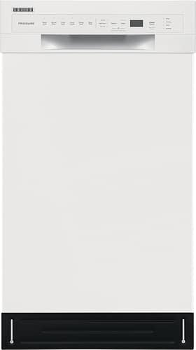 Frigidaire - 18" Front Control Built-In Dishwasher with Stainless Steel Tub - White - Front_Standard