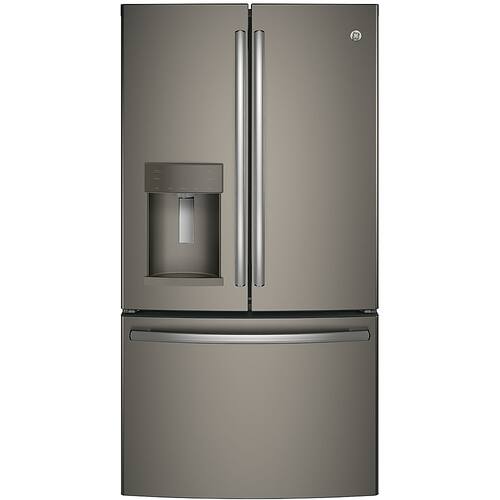 GE - 25.8 Cu. Ft. French Door Refrigerator - Slate - Front_Standard
