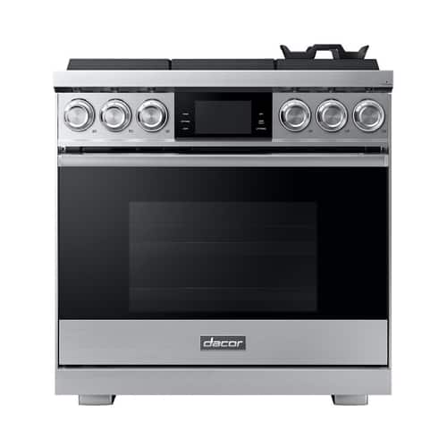 Dacor - 5.4 Cu. Ft. Freestanding Gas Convection Range - Silver Stainless Steel - Front_Standard