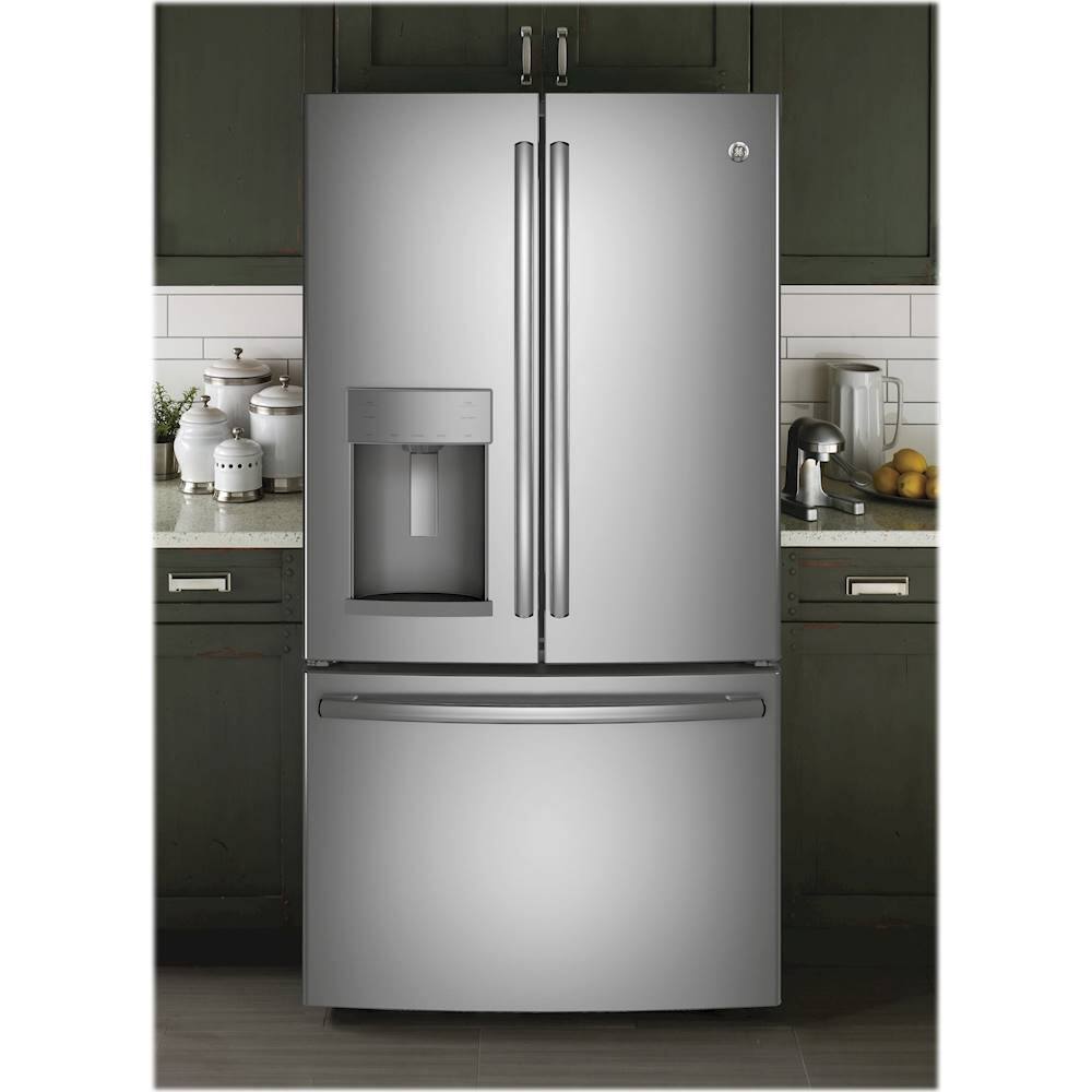 GE 22.2 Cu. Ft. French Door CounterDepth Refrigerator Stainless steel at Pacific Sales