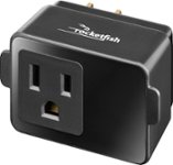 Rocketfish - 1 Outlet Wall Tap 540 Joules Surge Protector - Black