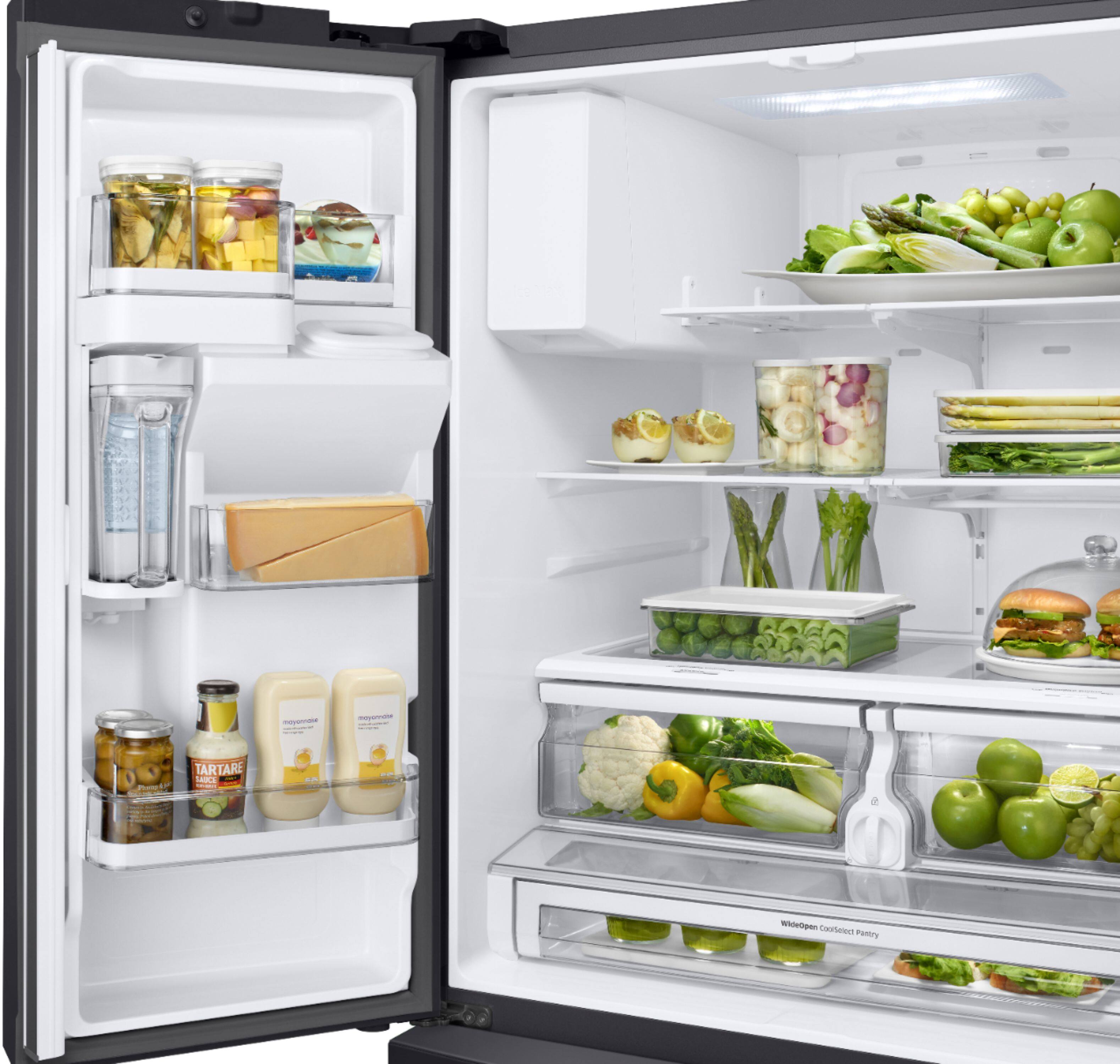 Samsung - 27.8 Cu. Ft. French Door Refrigerator with Food Showcase - Fingerprint Resistant Black Stainless Steel - Alt_View_Standard_13
