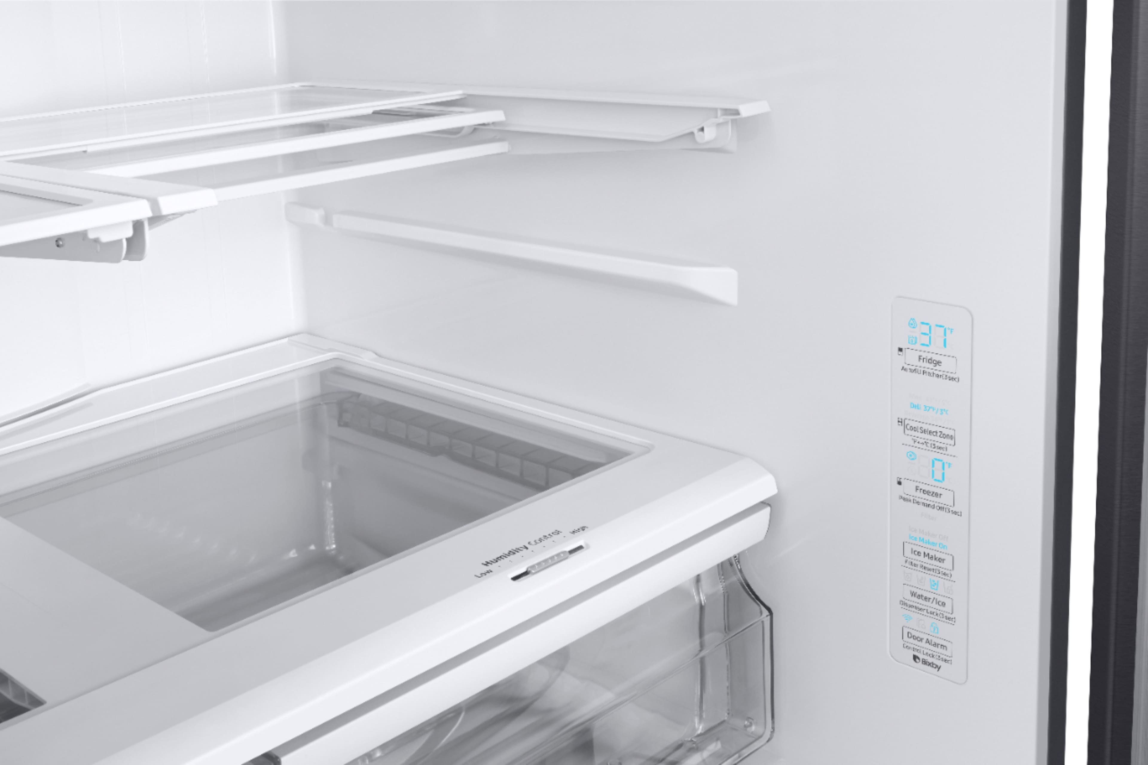 Samsung - 27.8 Cu. Ft. French Door Refrigerator with Food Showcase - Fingerprint Resistant Black Stainless Steel - Alt_View_Standard_16