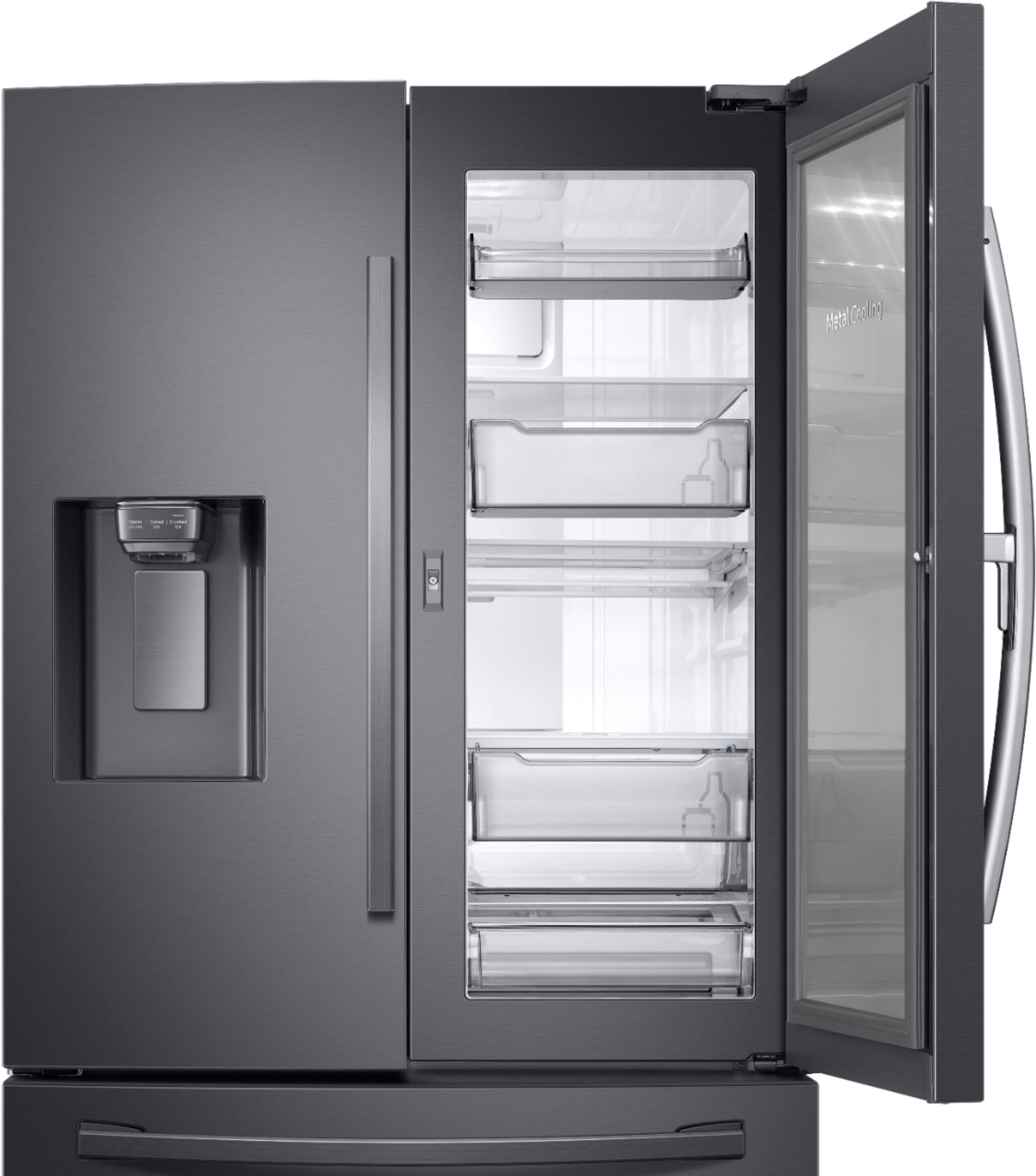 Samsung - 27.8 Cu. Ft. French Door Refrigerator with Food Showcase - Fingerprint Resistant Black Stainless Steel - Alt_View_Standard_19