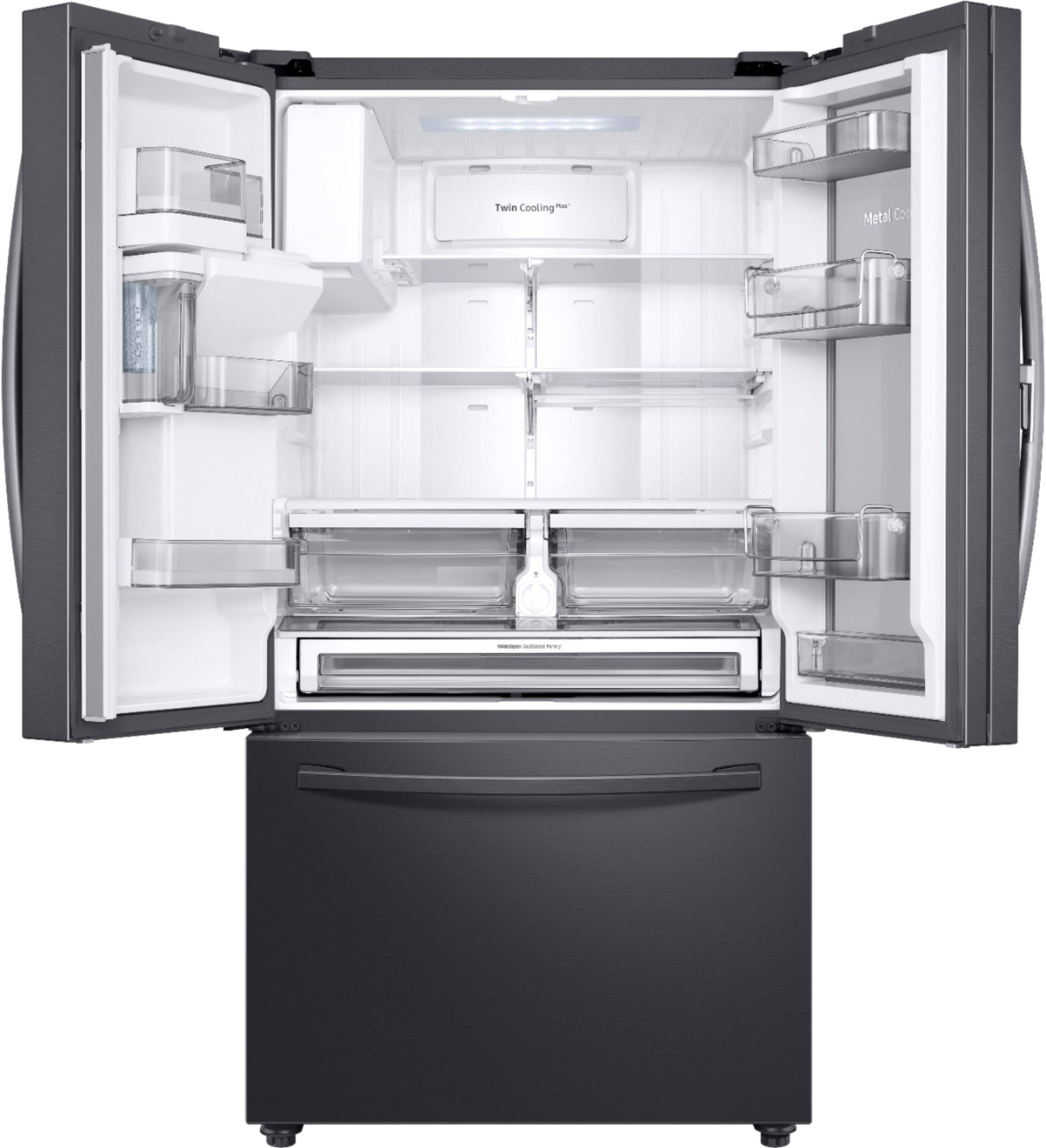 Samsung - 27.8 Cu. Ft. French Door Refrigerator with Food Showcase - Fingerprint Resistant Black Stainless Steel - Alt_View_Standard_2