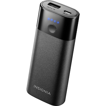 Insignia 5000 Mah Portable Charger For Most Mobile Devices Black