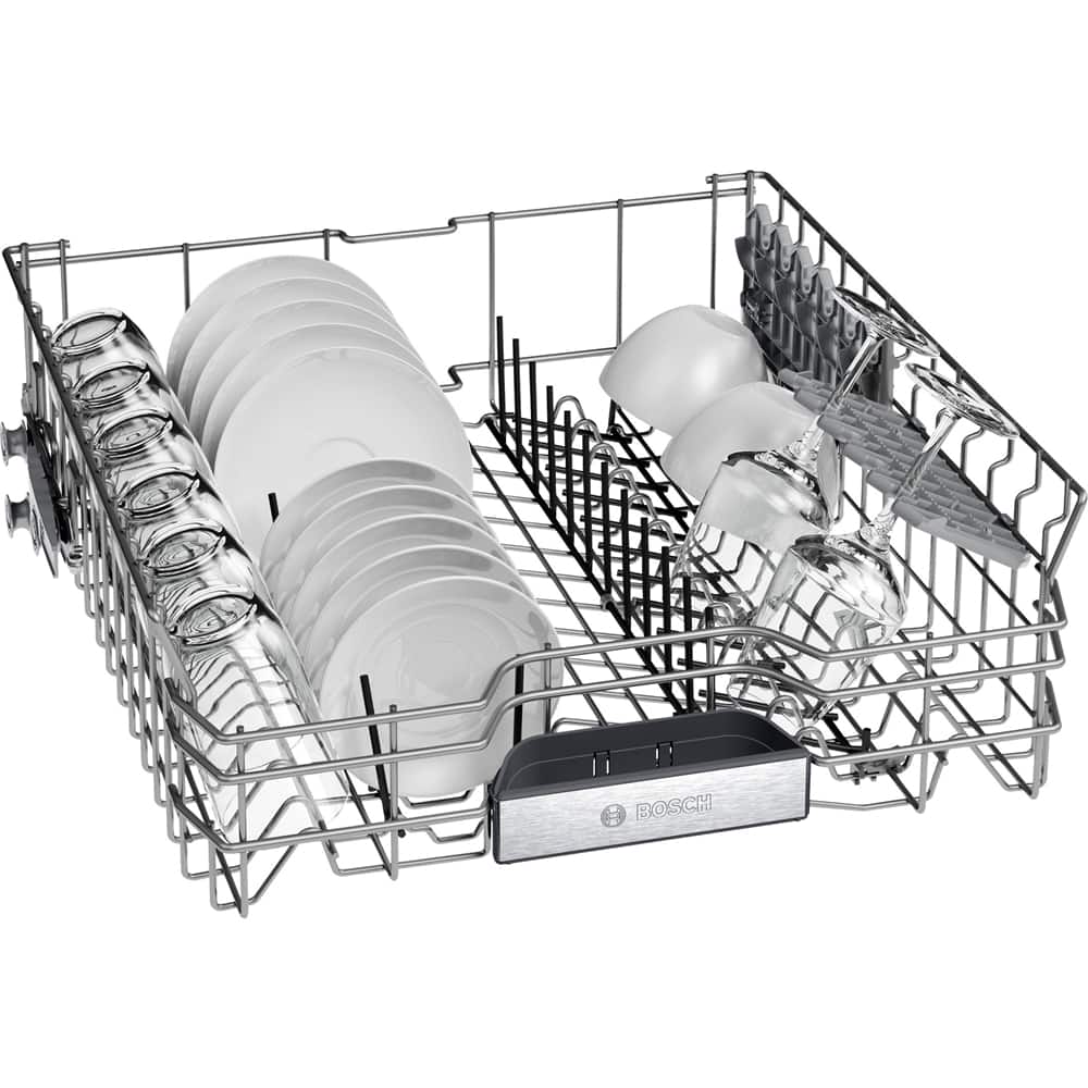 Bosch - 24" Compact Top Control Built-In Dishwasher with Stainless Steel Tub, 3rd Rack, 40 dBa - Stainless steel - Alt_View_Standard_14