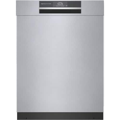 Bosch - 24" Compact Top Control Built-In Dishwasher with Stainless Steel Tub, 3rd Rack, 40 dBa - Stainless steel - Front_Standard