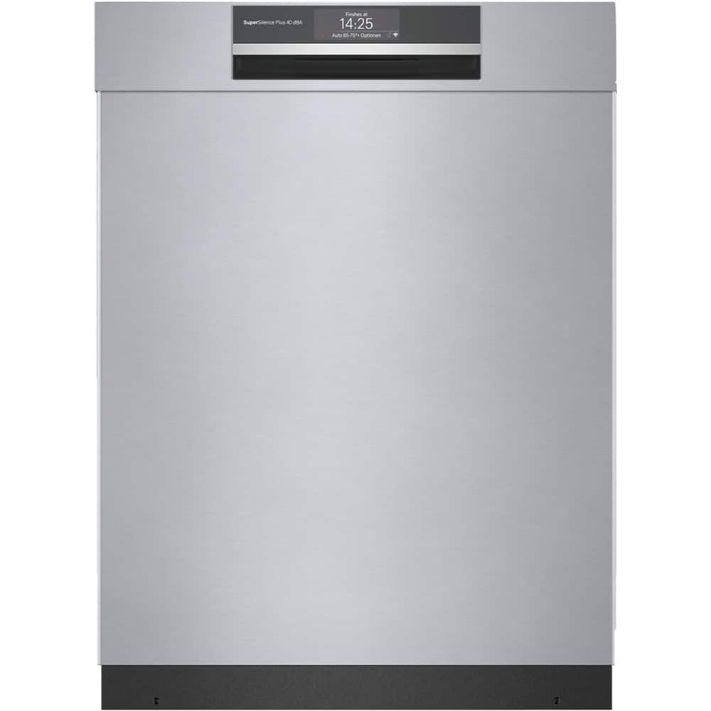 Bosch - 24" Compact Top Control Built-In Dishwasher with Stainless Steel Tub, 3rd Rack, 40 dBa - Stainless steel - Front_Zoom