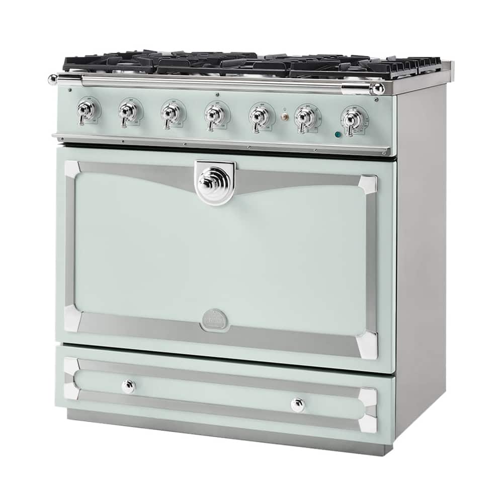 CornuFe - 3.8 Cu. Ft. Freestanding Dual Fuel Convection Range - Tapestry With Stainless Steel Trim - Front_Zoom